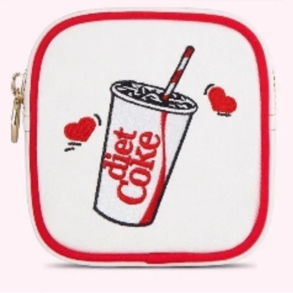 Stoney Clover Lane x Diet Coke embroidered mini pouch ♥️ - Picture 2 of 4